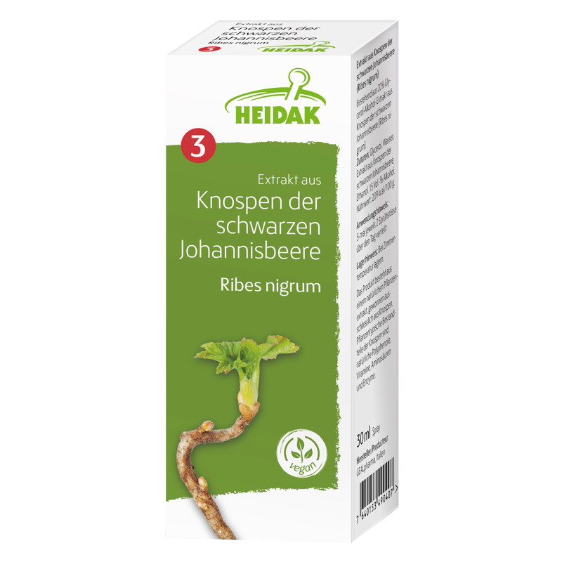 Heidak Knospe schwarze Johannisbeere Ribes nigrum Flasche 30 ml