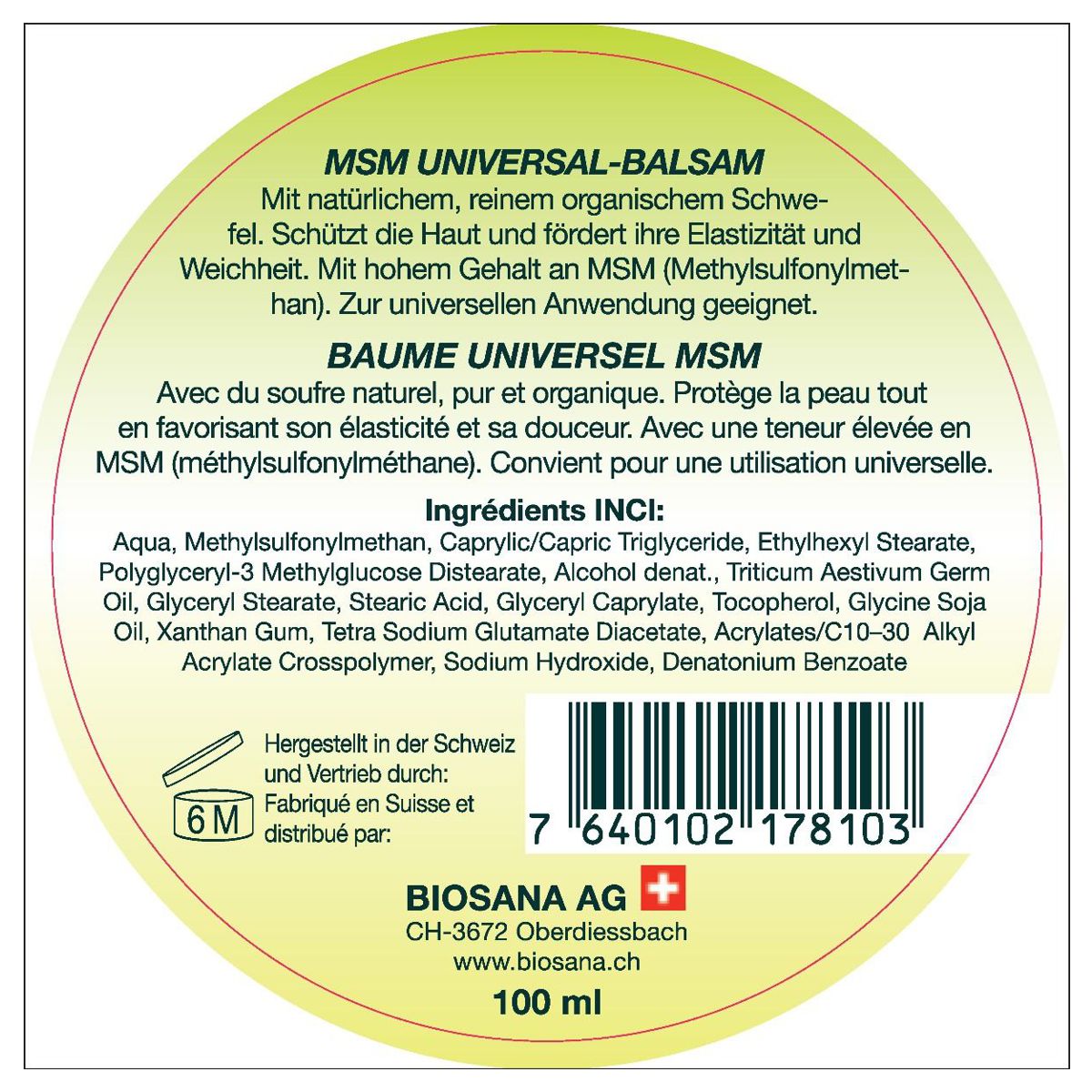 Biosana MSM Universal-Balsam 100 ml