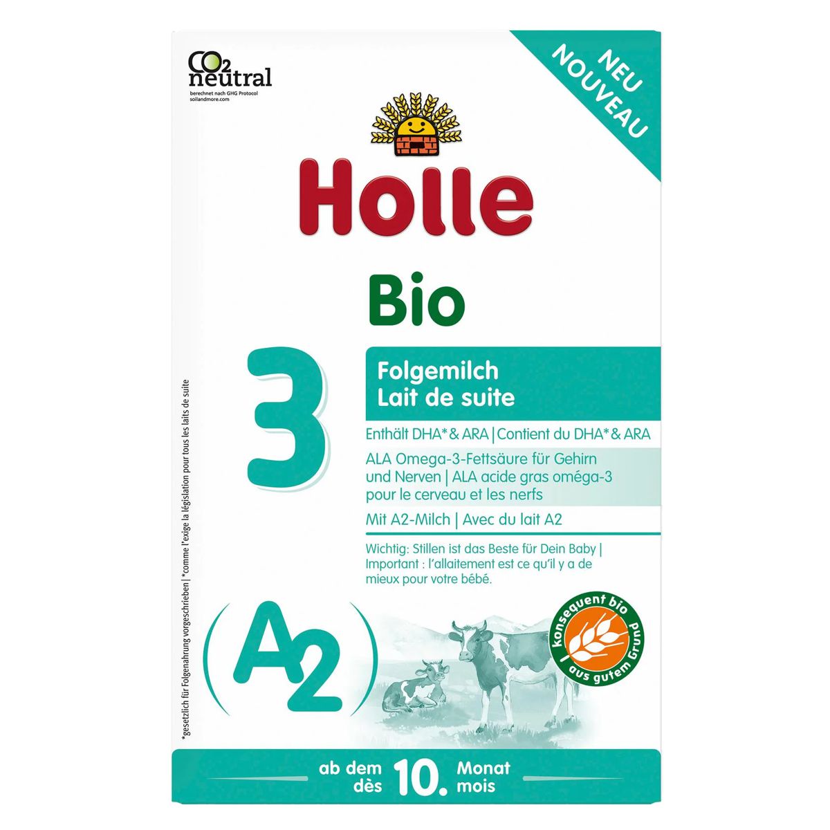 Holle A2 Bio-Folgemilch 3 400 g