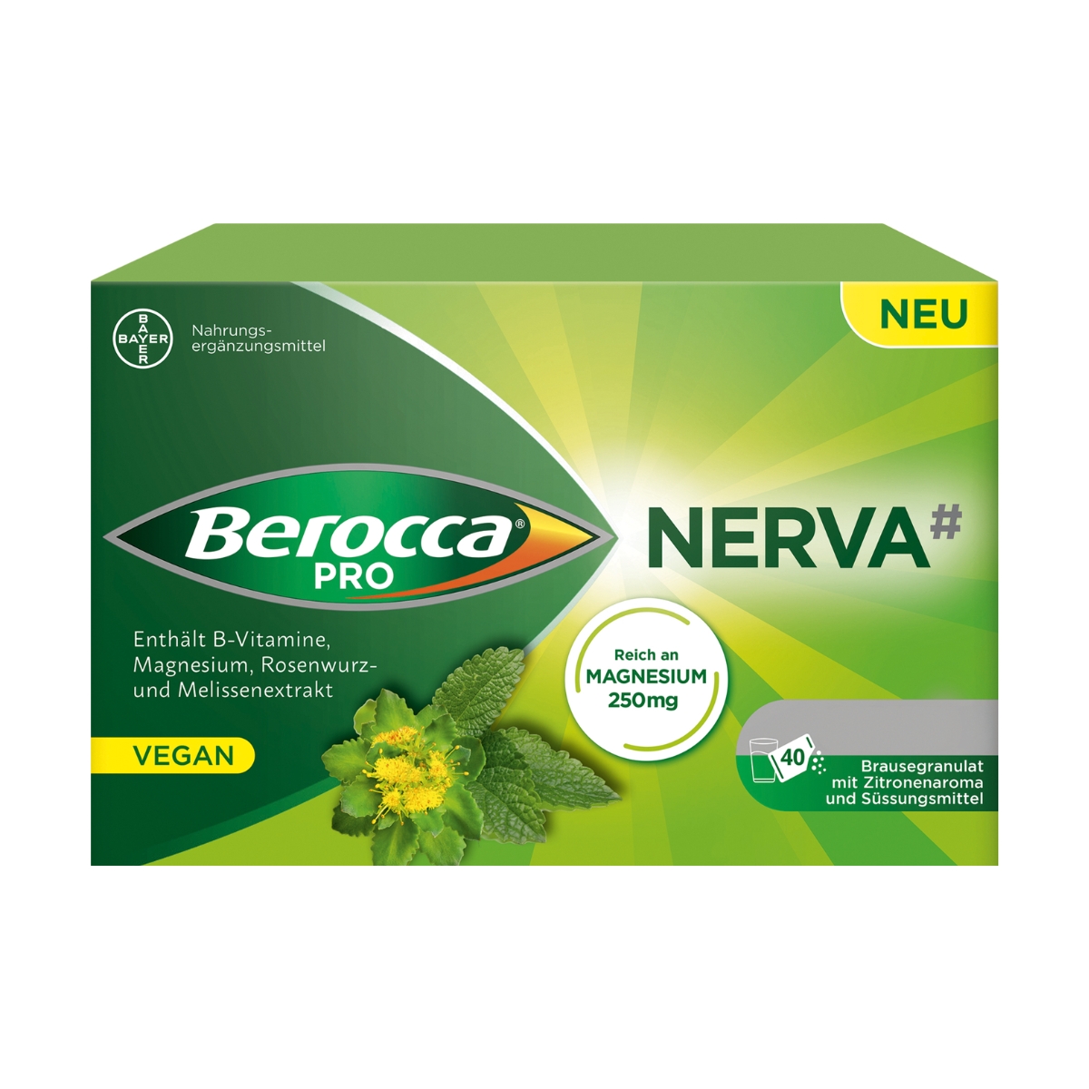 Berocca Pro Nerva Brausegranulat 40 Stück