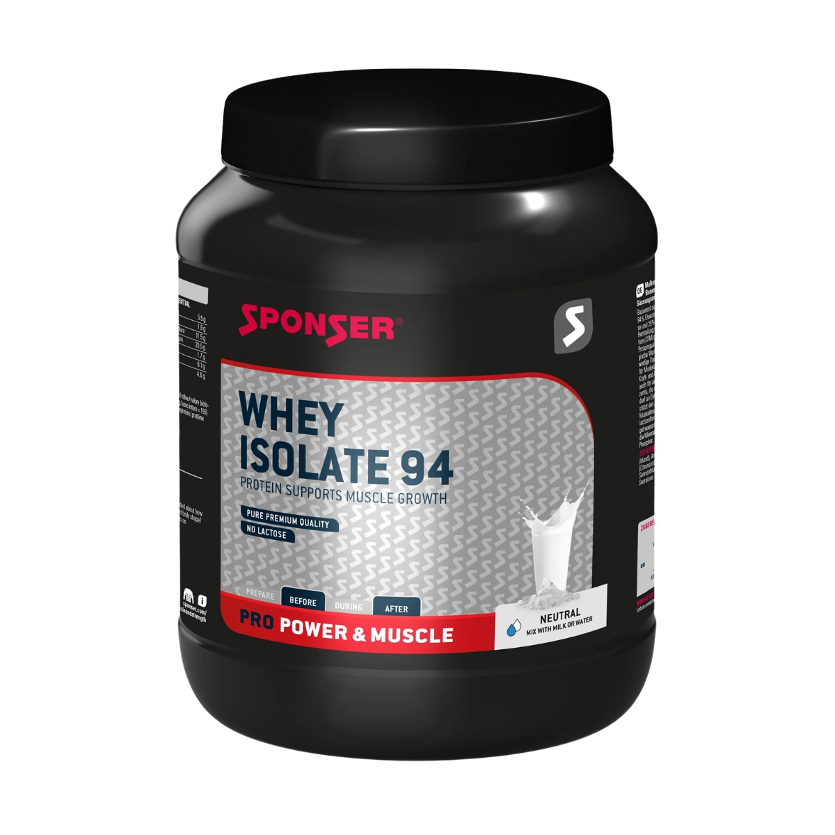 Sponser Whey Isolate 94 Neutral Dose 850 g