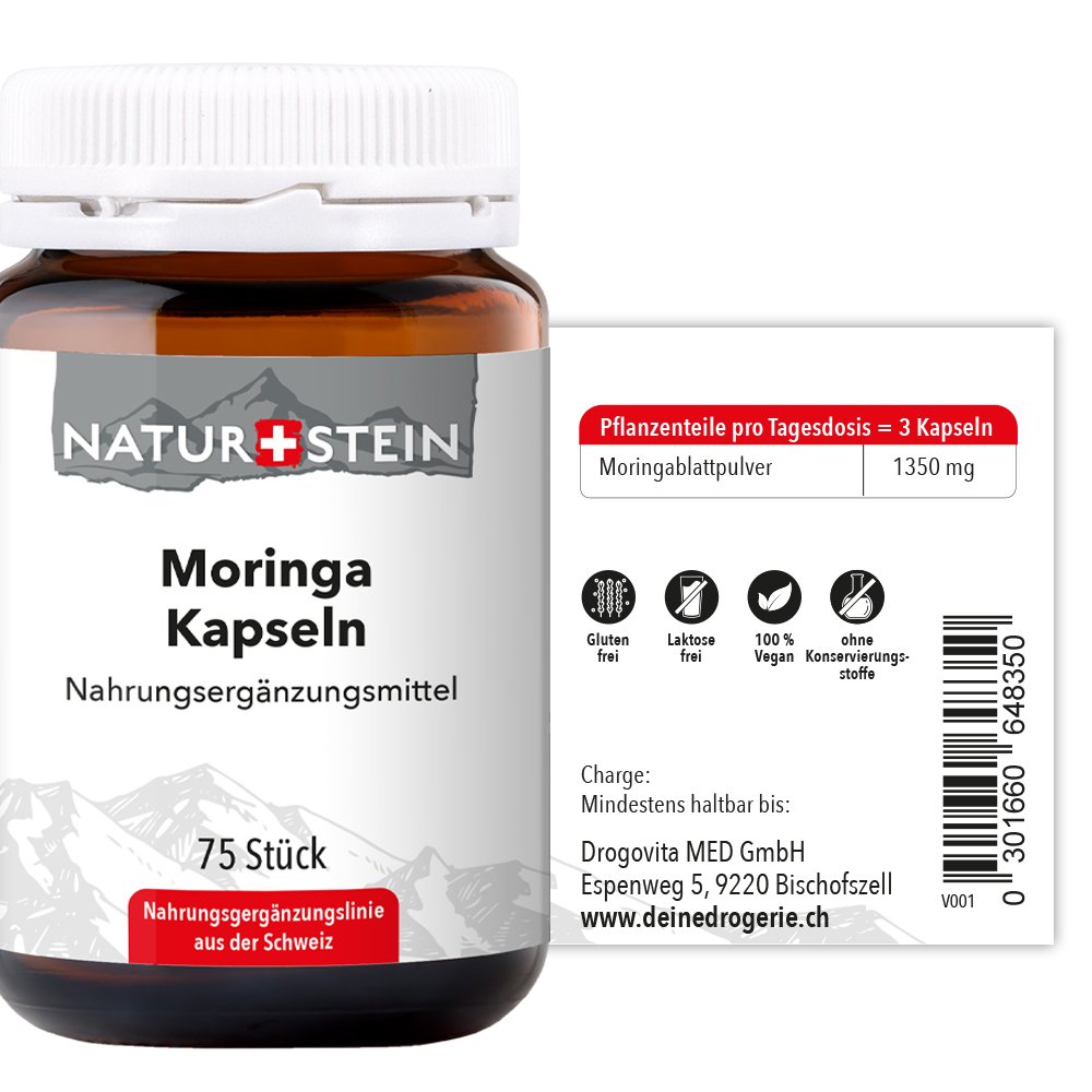 Naturstein Moringa Kapseln 75 Stück