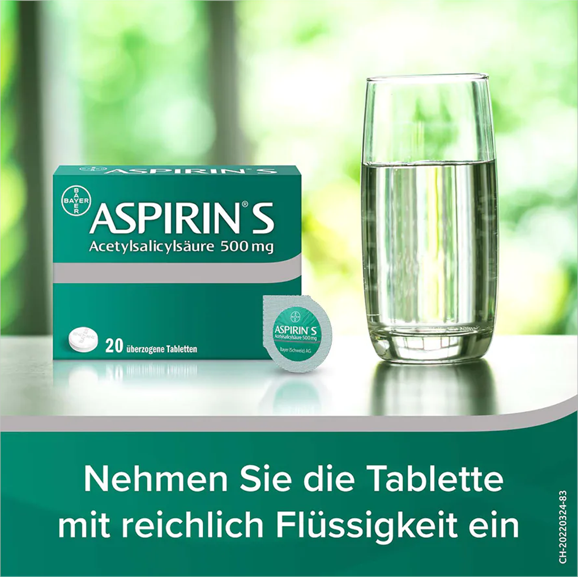 Aspirin S Tabletten 500 mg 20 Stück