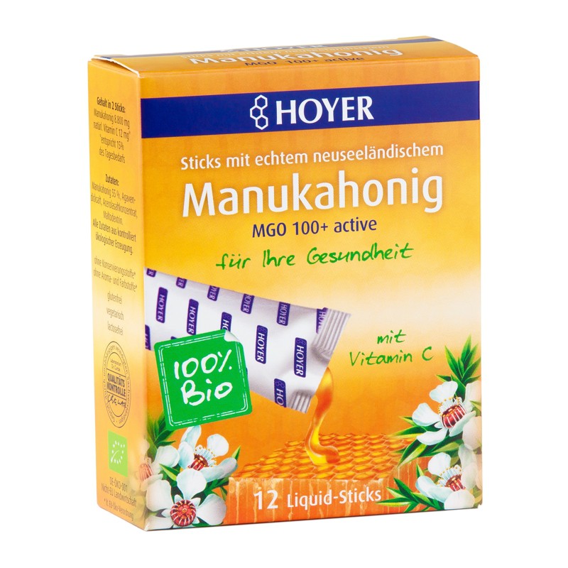 HOYER Manukahonig Bio Liquid-Sticks 12 Stück