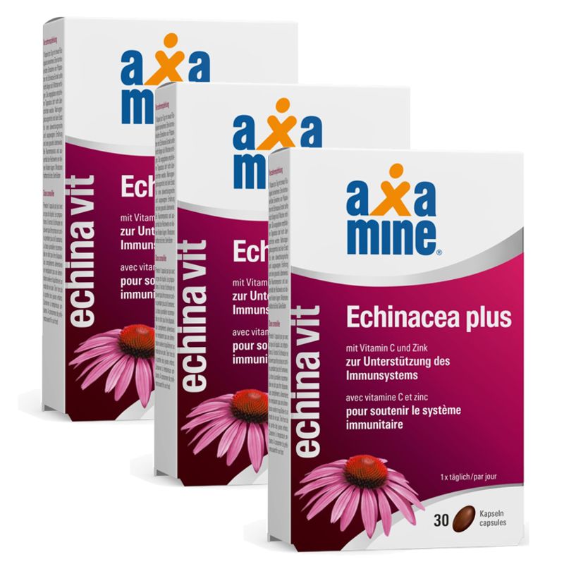 Axamine Echinacea Plus Kapseln mit Vitamin C im Trio Angebot