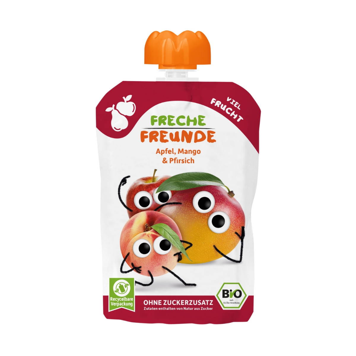 Freche Freunde Quetschie Apfel, Mango & Pfirsich 100 g