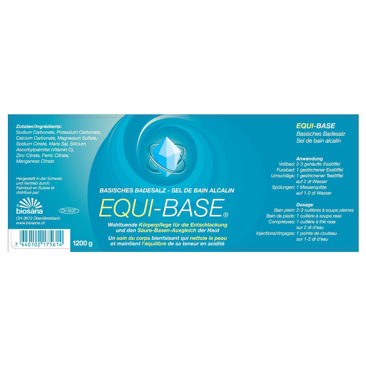 Equi-Base Badesalz basisch Dose 1200 g