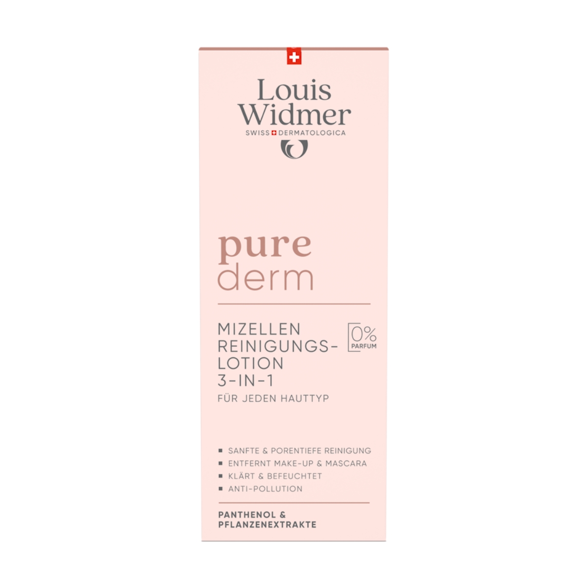 Louis Widmer Purederm Mizellen Reinigungslotion ohne Parfüm 200 ml