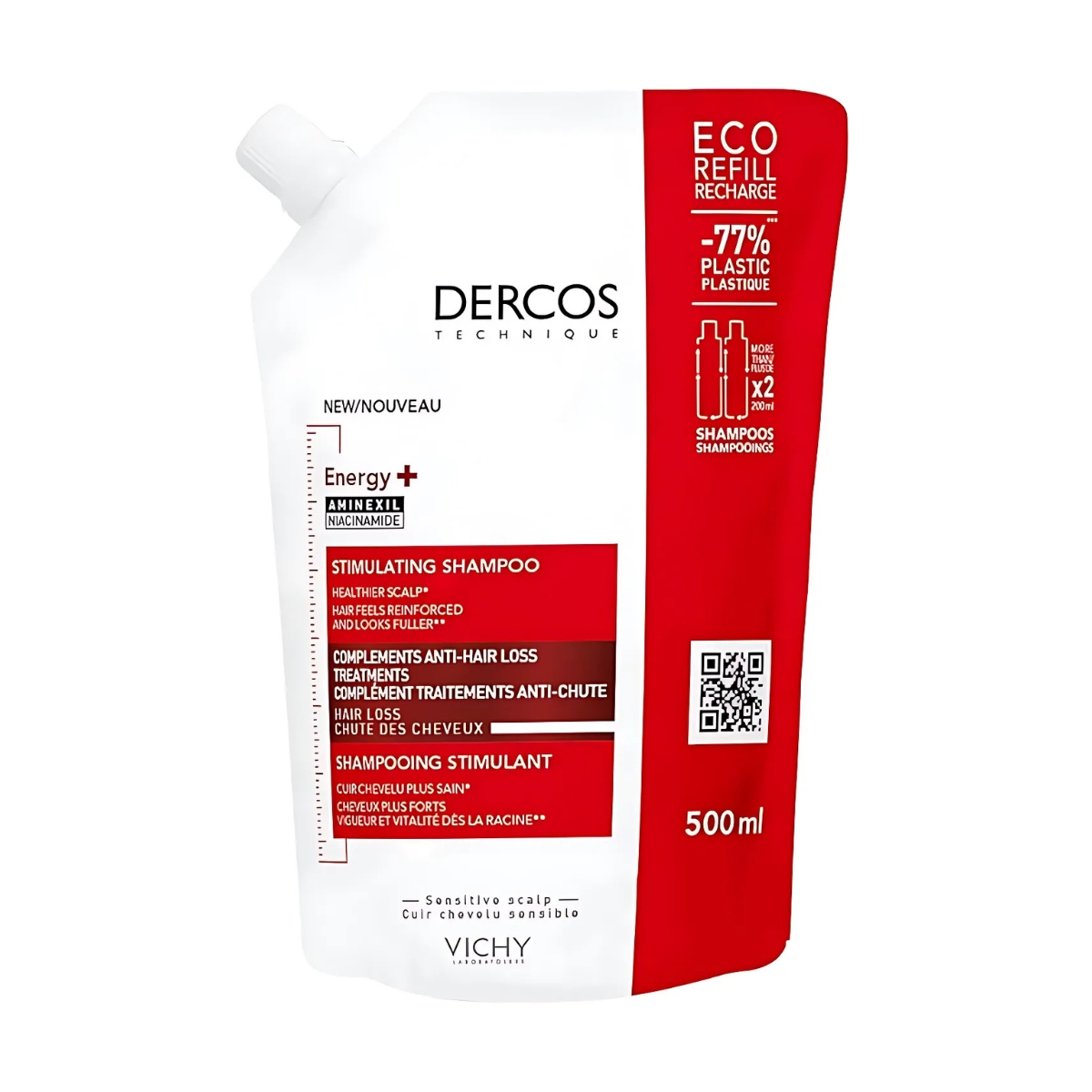 Vichy Dercos Vital Shampoo mit Aminexil Nachfüllung 500 ml