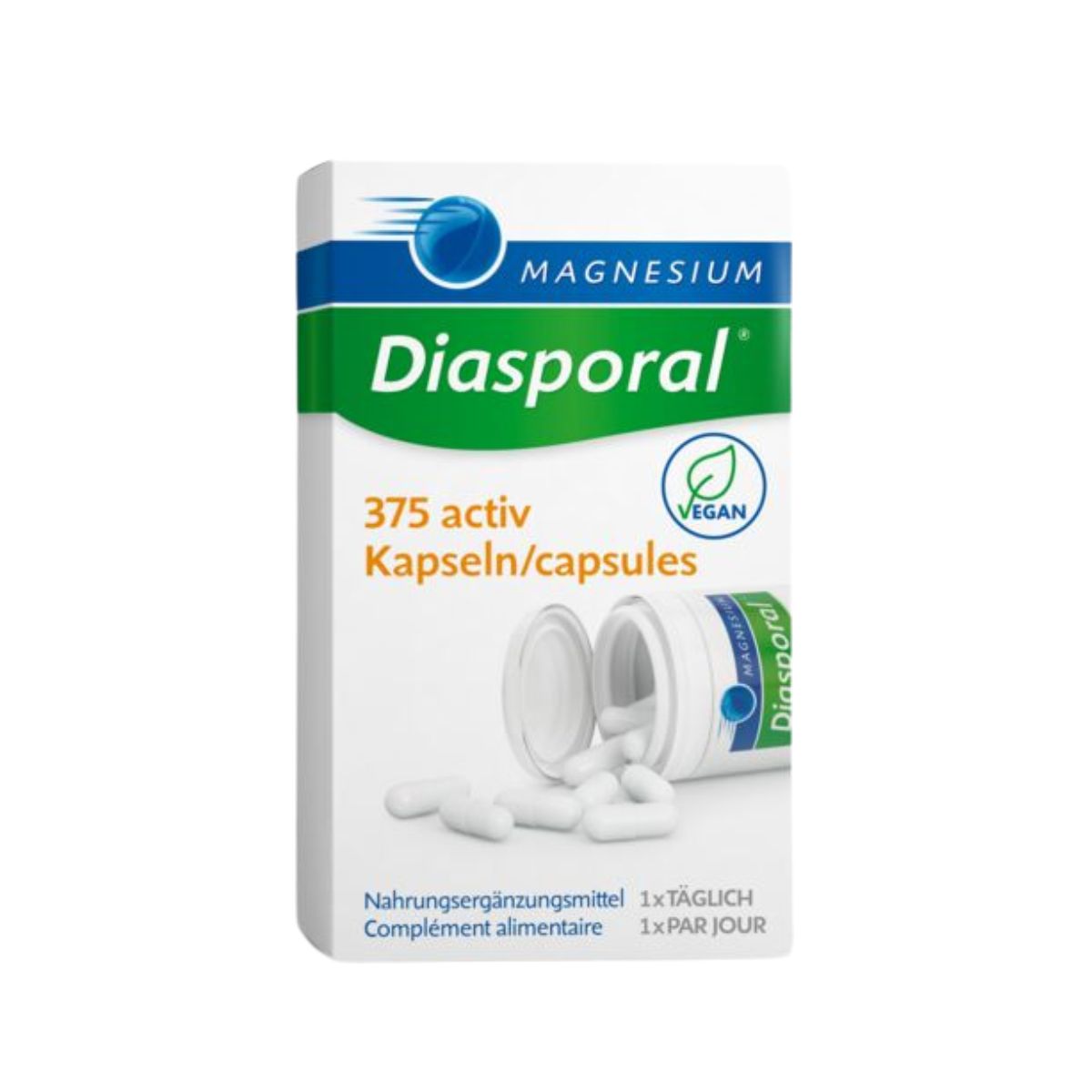 MAGNESIUM Diasporal 375 activ Kapseln 50 Stück