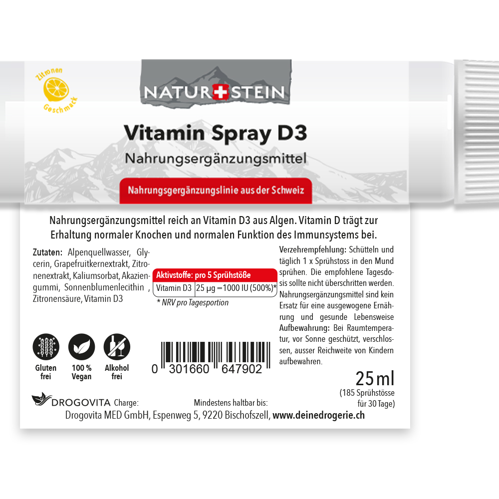 Naturstein Vitamin D3 Spray 25 ml