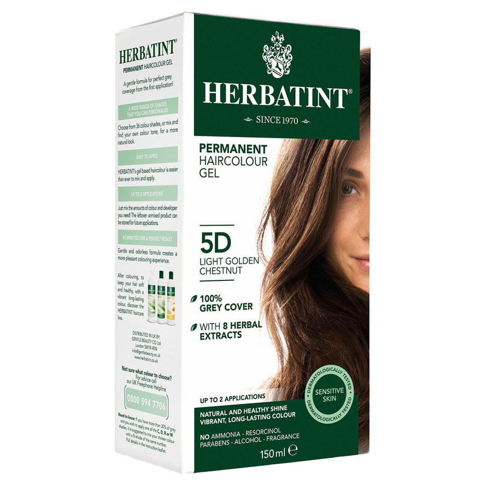 HERBATINT Haarfärbegel 5D Helles Gold-Kastanienbraun 150 ml