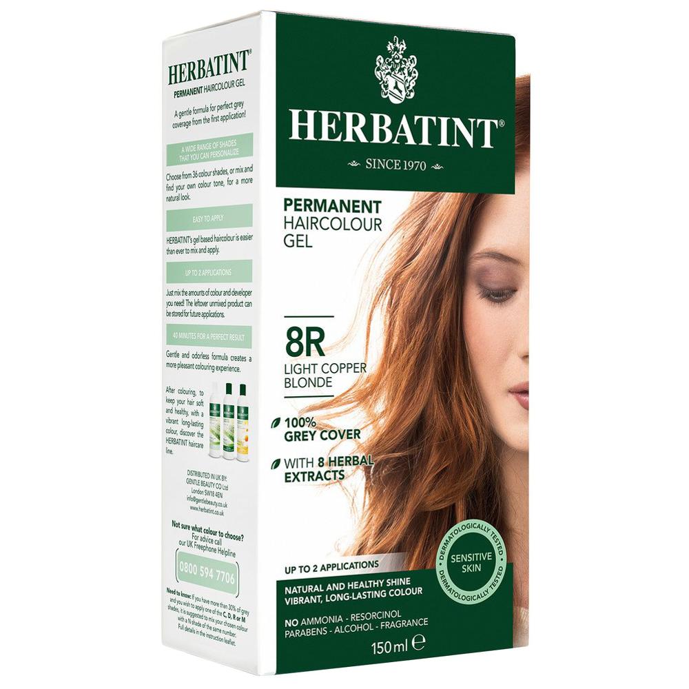 HERBATINT Haarfärbegel 8R Hell Kupferblond 150 ml