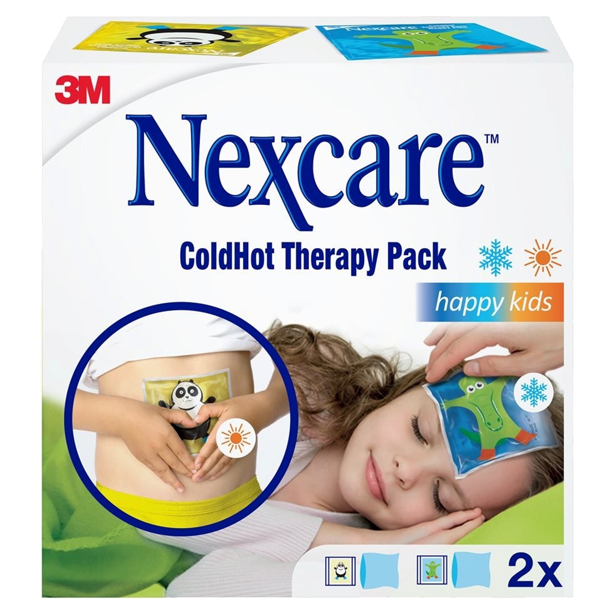 3M NEXCARE ColdHot Happy Kids 12x11cm 2 Stück