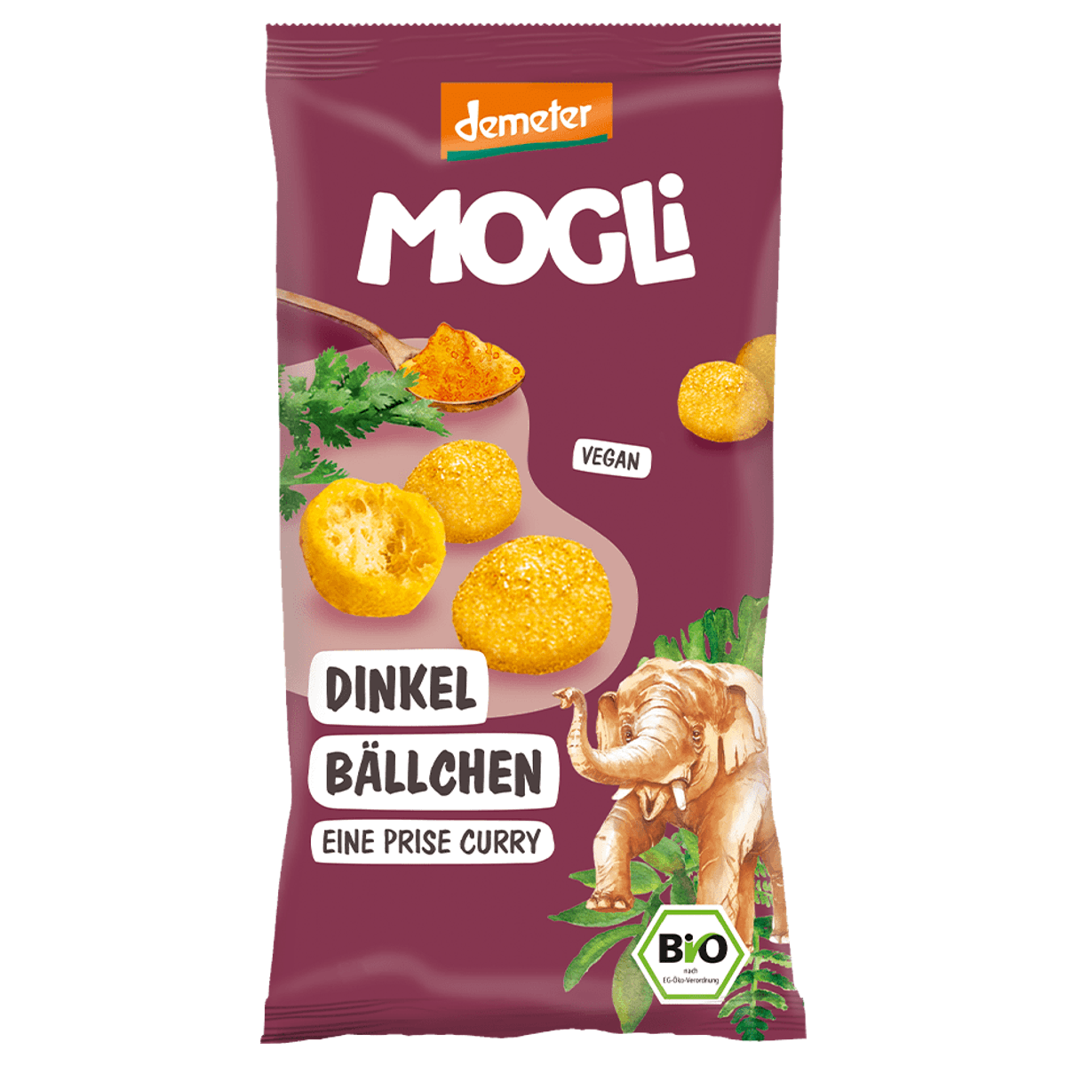 Mogli Dinkel Bällchen mild Bananen-Curry 40 g