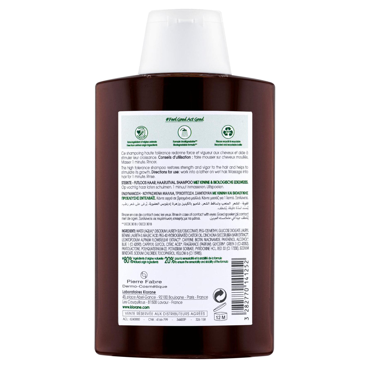 Klorane Chinin Edelweiss Shampoo 200 ml