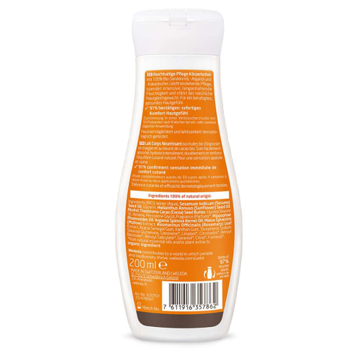 Weleda Körperlotion Sanddorn reichhaltig 200 ml