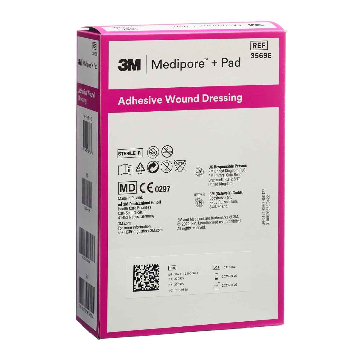 3M MEDIPORE+PAD 10x15cm Wundkissen 5x10.5cm 25 Stück