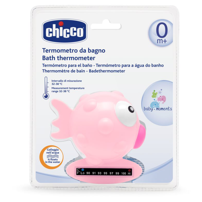 CHICCO Badethermometer Globe Fish light pink 0m+