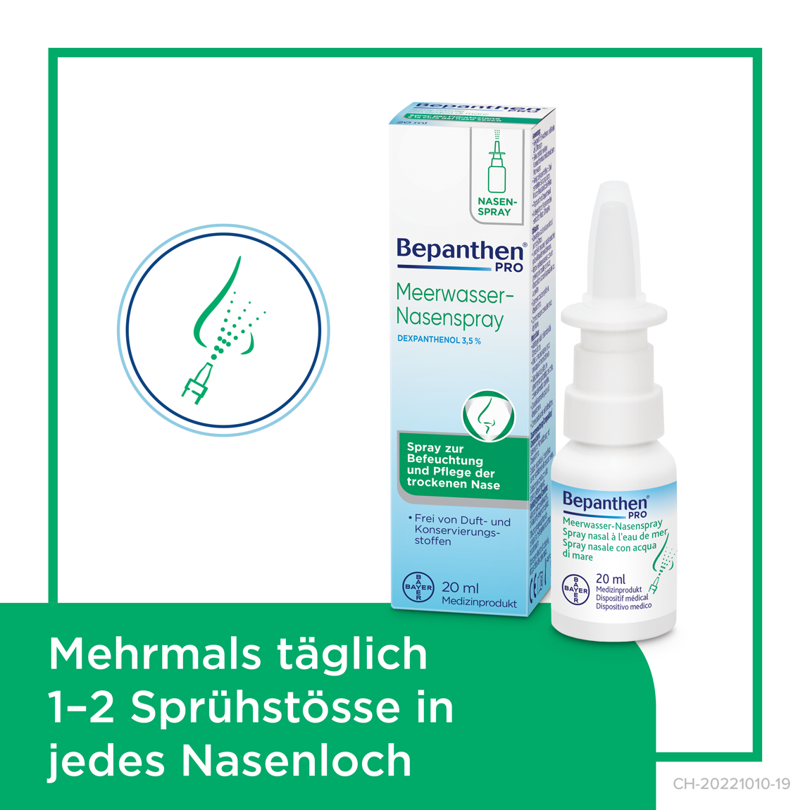 Bepanthen Pro Meerwasser-Nasenspray 20 ml