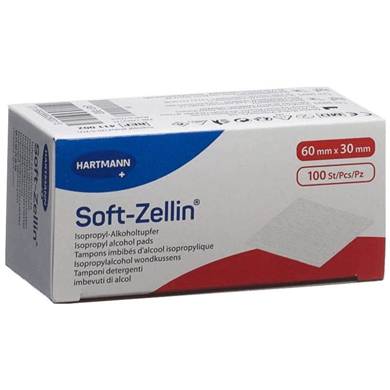 SOFT ZELLIN Alkoholpads 100 Stück