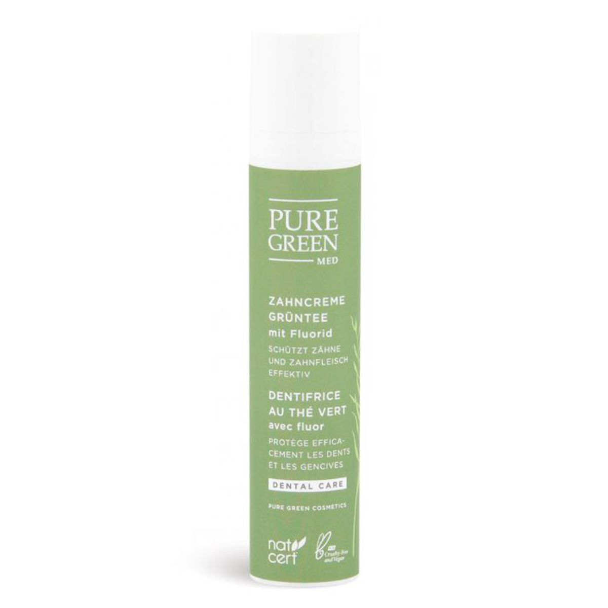 Pure Green Med Zahncreme mit Fluorid grüner Tee 50 ml