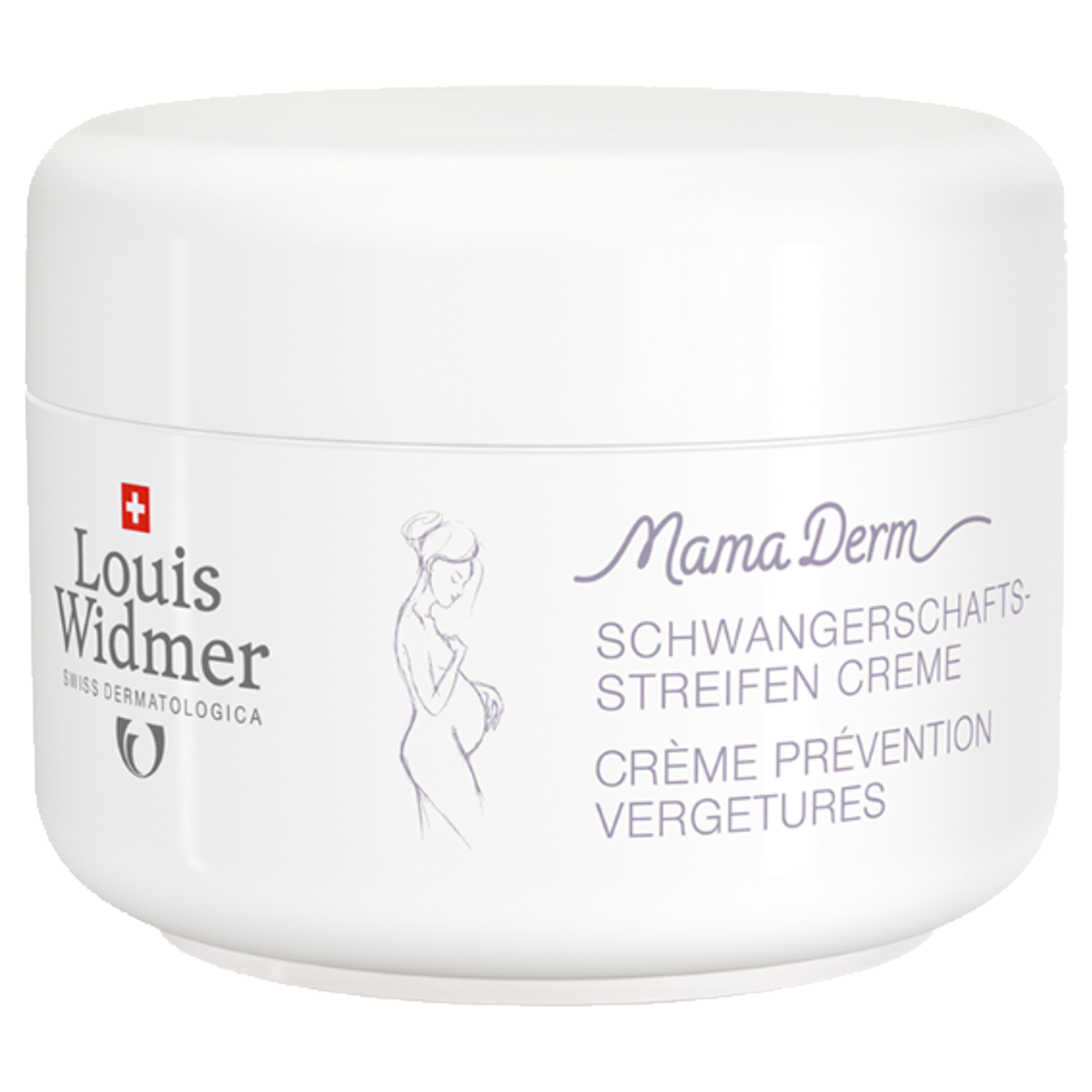 Louis Widmer MamaDerm Schwangerschaftsstreifen Creme Unparfümiert 250 ml