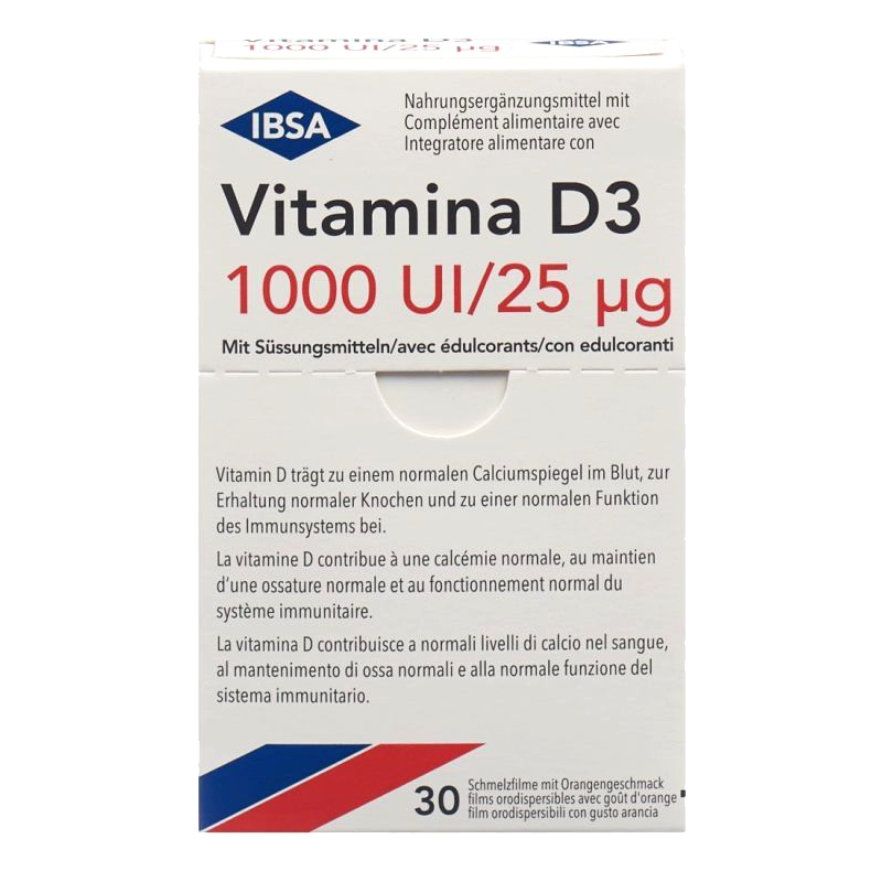 VITAMINA D3 Schmelzfilm 1000 I.U. Blist 30 Stück