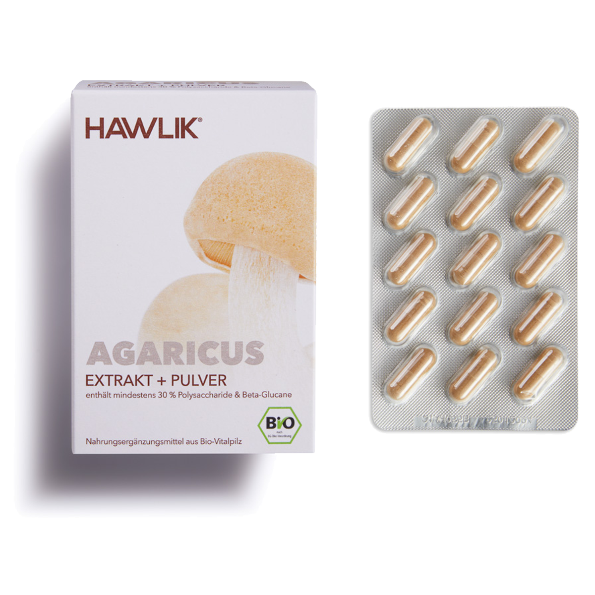 Hawlik Agaricus Extrakt + Pulver Kapseln 120 Stück