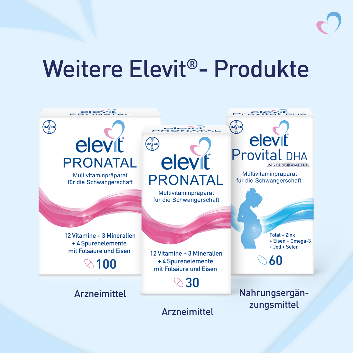 Elevit Provital Omega-3 DHA Kapseln 60 Stück