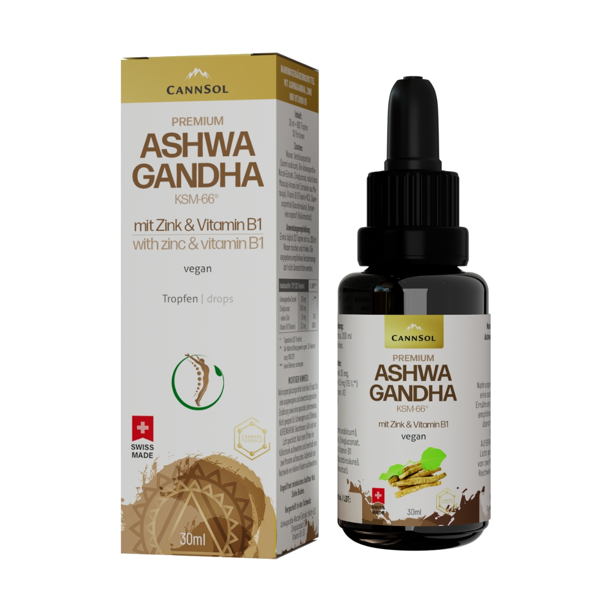 Cannsol Ashwagandha mit Zink und Vitamin B1 30 ml