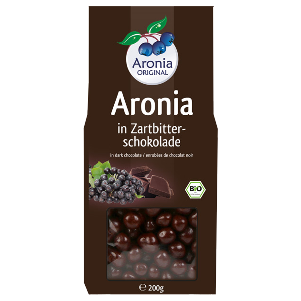 ARONIA ORIGINAL Bio Aroniabeeren Zartbitter 200 g