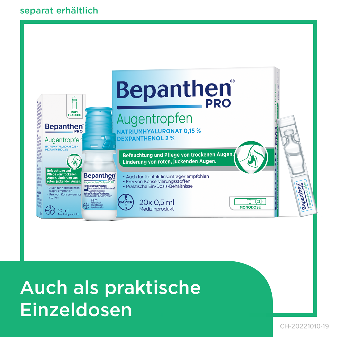 Bepanthen Pro Augentropfen 2 Flaschen 10 ml