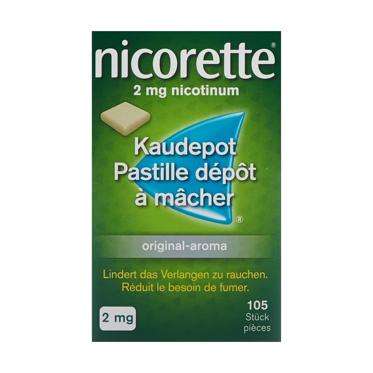 Nicorette Original Kaudepots 2 mg 105 Stück