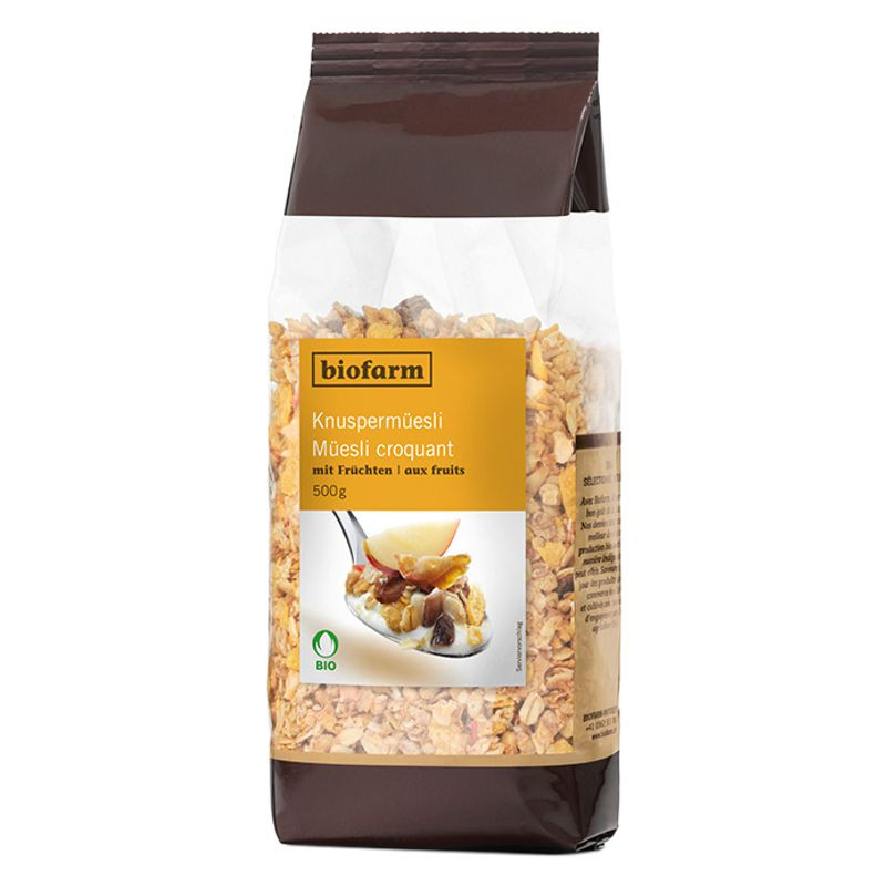 Biofarm Früchte Knusper Müesli Knospe Beutel 500 g