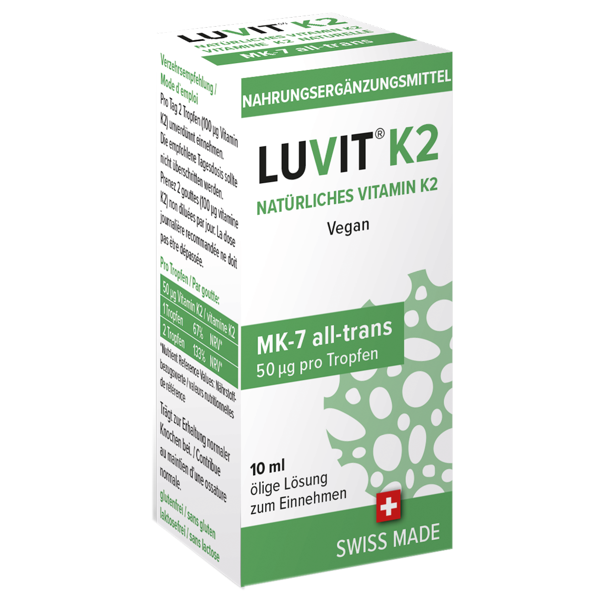 Luvit K2 Natürliches Vitamin Tropfflasche 10 ml