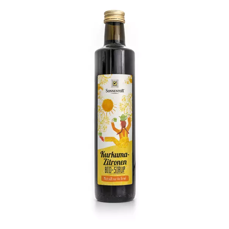 Sonnentor Kurkuma-Zitronen Sirup Glasflasche 500 ml