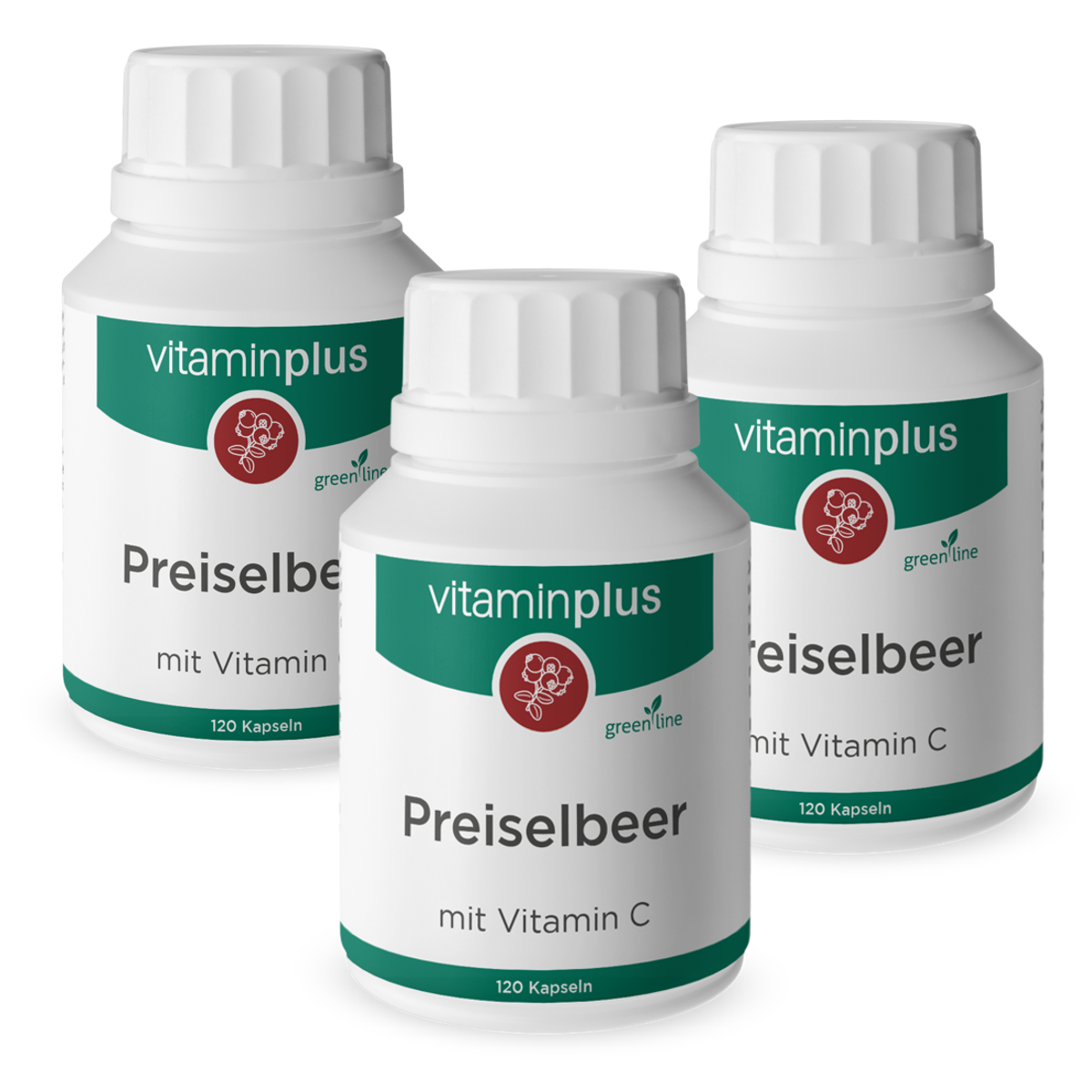 Vitaminplus Preiselbeerextrakt Kapseln 3x 120 Stück