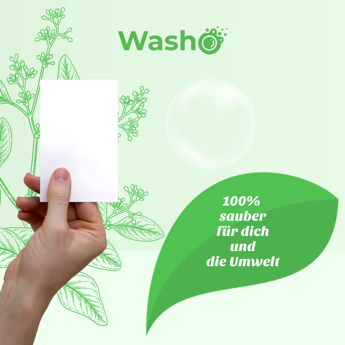 Washo Waschstreifen ohne Duft Box 60 Stück