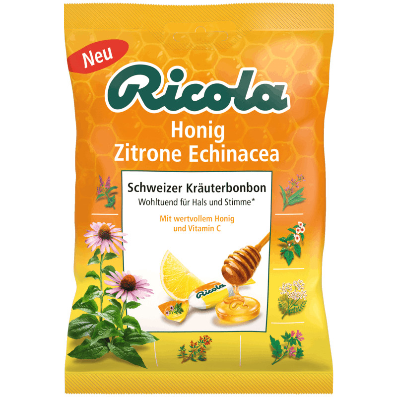 Ricola Echinacea Honig Zitrone mit Zucker 75 g