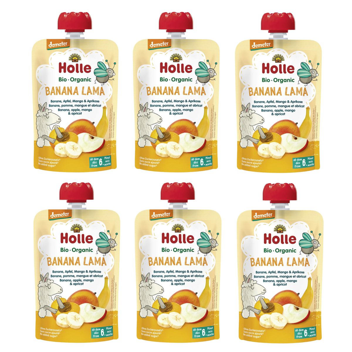 Holle Banane Lama Pouchy 6x 100 g