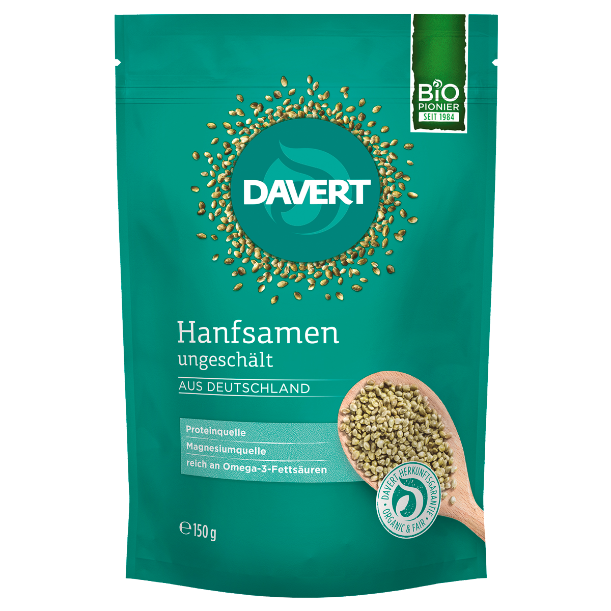 Davert Hanfsamen Bio Beutel 150 g