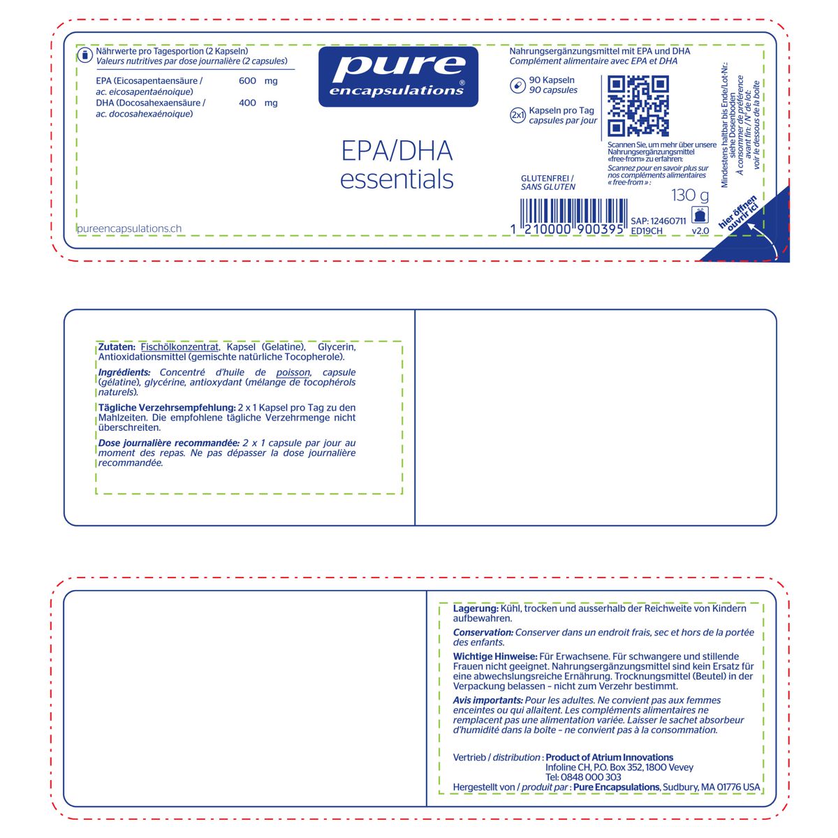 Pure EPA/DHA Kapseln Dose 90 Stück