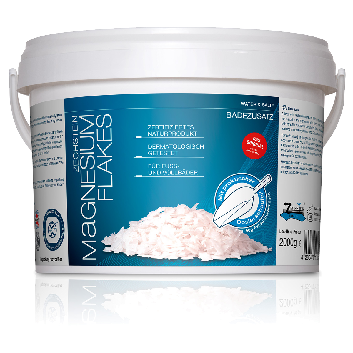 Zechstein Magnesium Flakes Kessel 2 kg