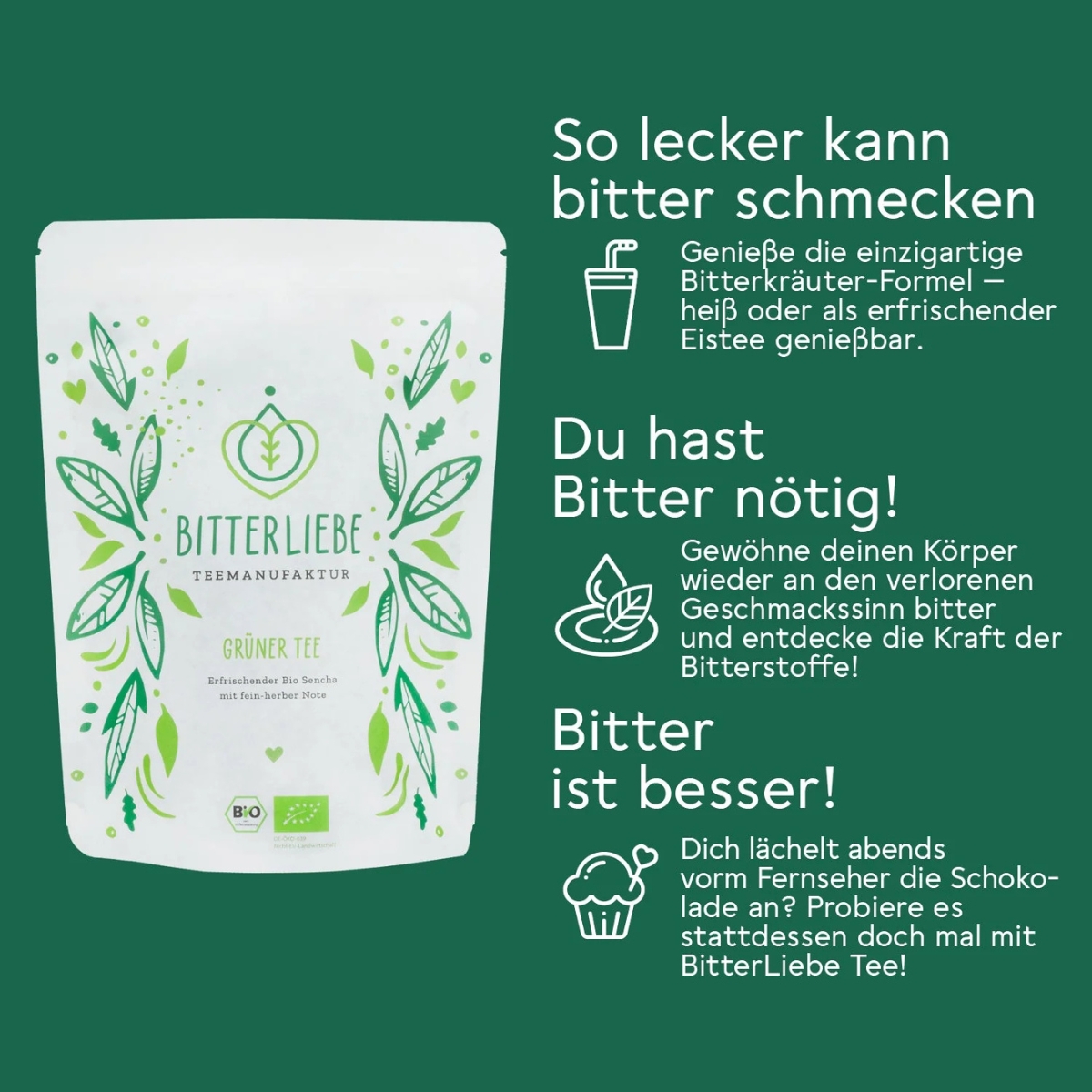 Bitterliebe Tee Grüner Sencha 150 g