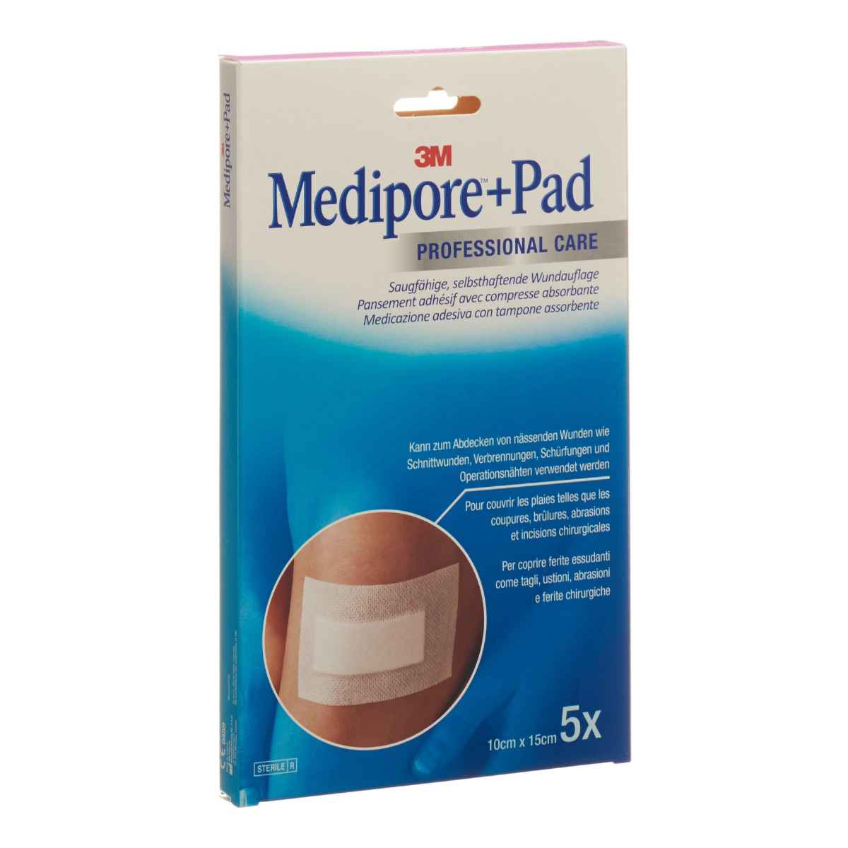 3M MEDIPORE+PAD 10x15cm Wundkissen 5x10.5cm 5 Stück