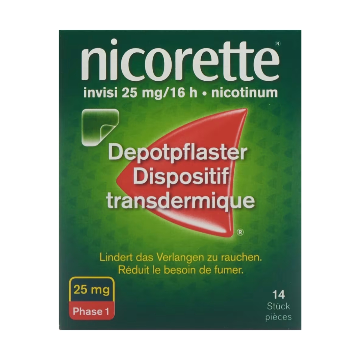 Nicorette Invisi Patch 25 mg/16 h 14 Stück