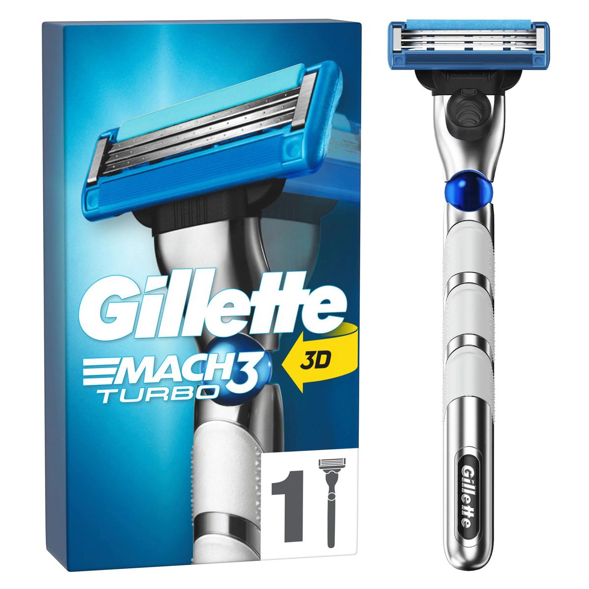 GILLETTE Mach3 Rasierapparat Turbo 3D 1 Klinge