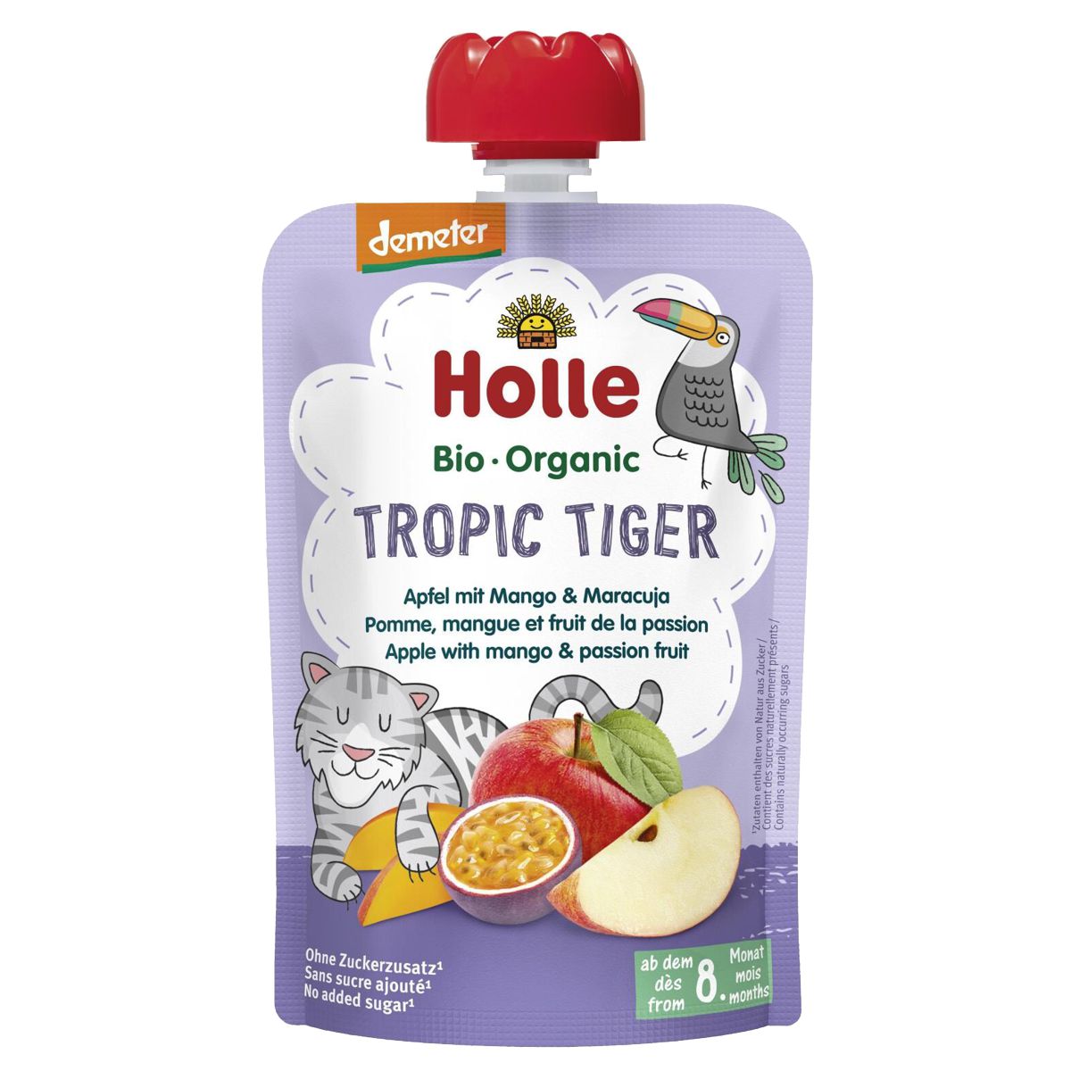 Holle Tropic Tiger Pouchy Apfel Mango Maracuja 6x 100 g