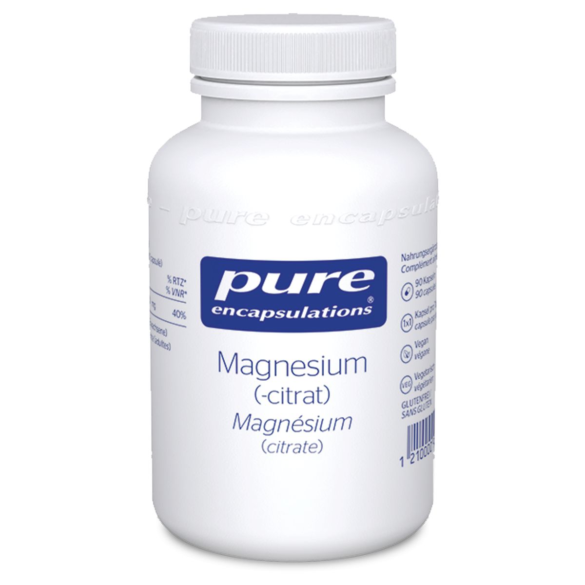 Pure Magnesium Citrat Kapseln Dose 90 Stück